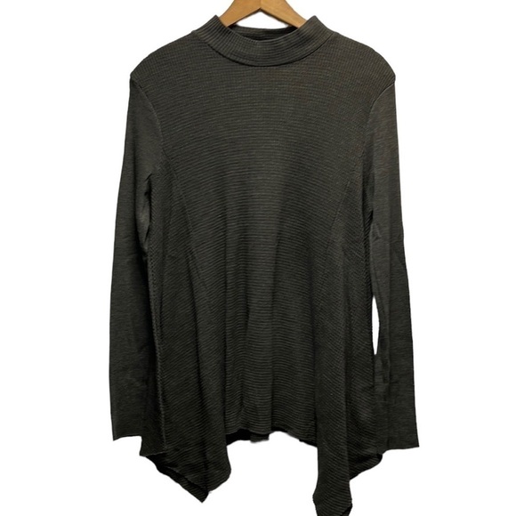 t.la flowy green turtleneck sweater top small - Picture 1 of 6